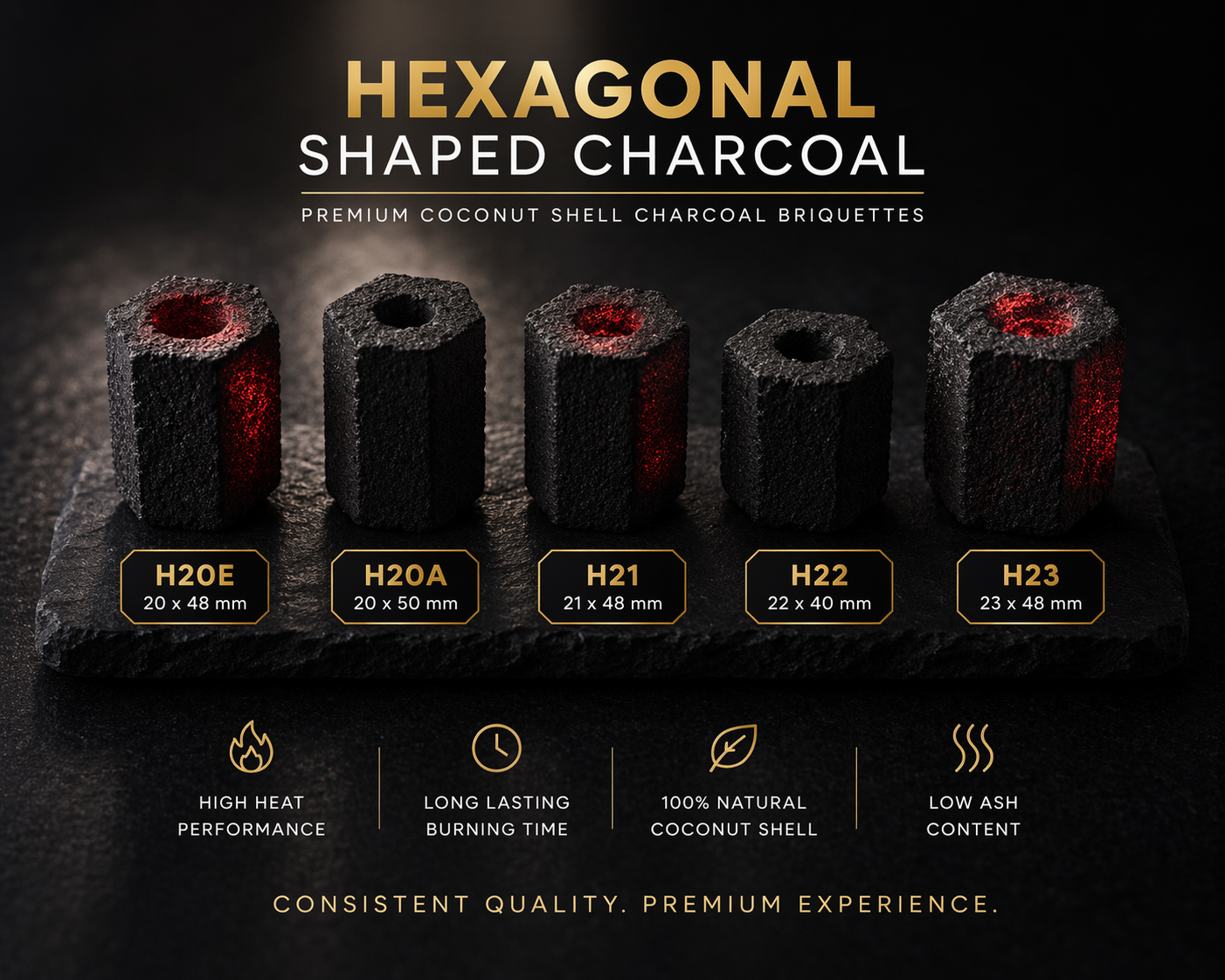 Hexagonal Charcoal