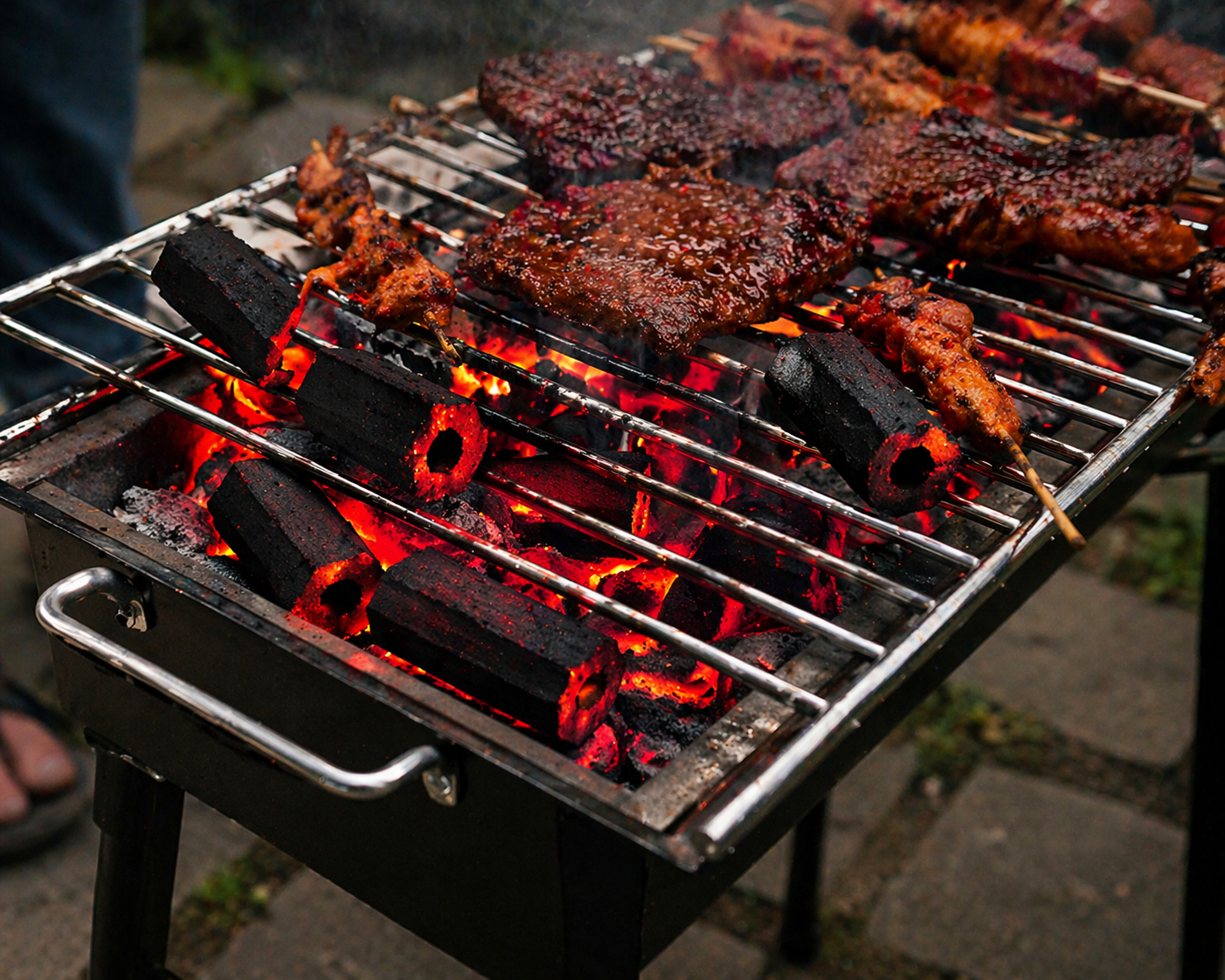Grilled with BBQ Charcoal